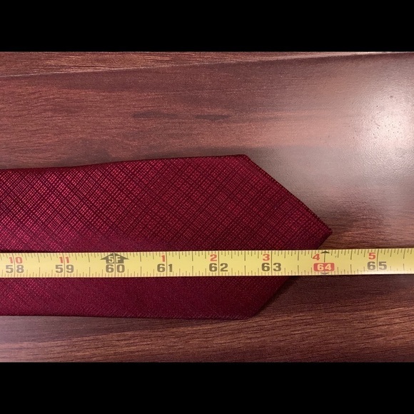 🍁SALE🍁 CALVIN KLEIN 100% Silk Red Necktie XL - Picture 9 of 9